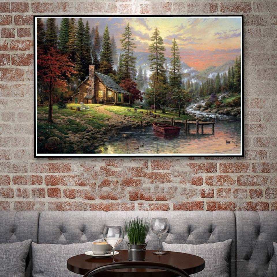 House near the River painting