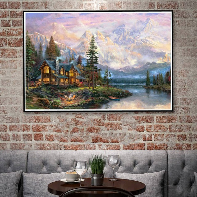 House near the River painting