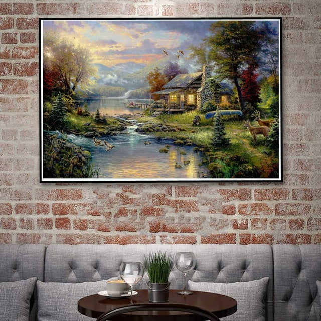 House near the River painting