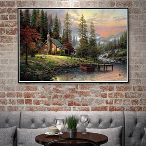 House near the River painting