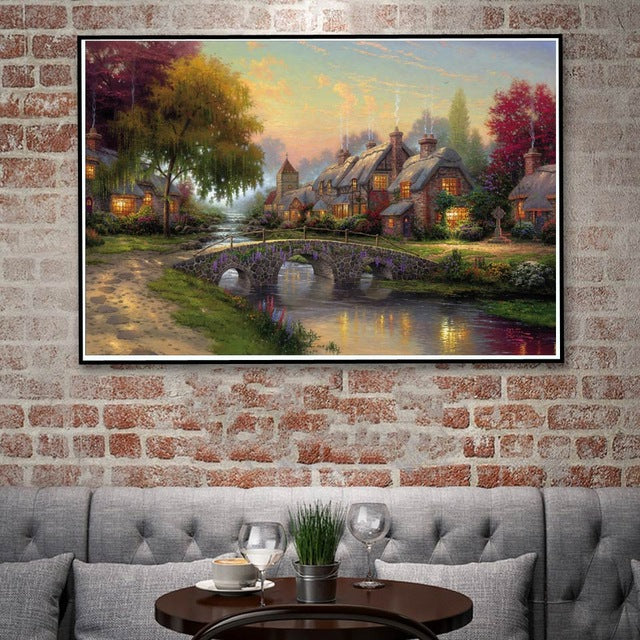 House near the River painting