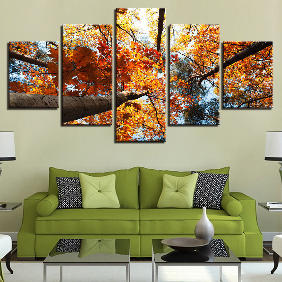 Autumn Trees Leaves Poster HD