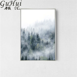 Forest Morning Fog Painting