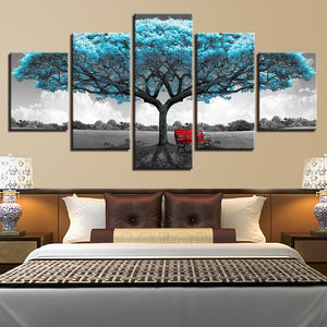 Blue Tree Painting HD
