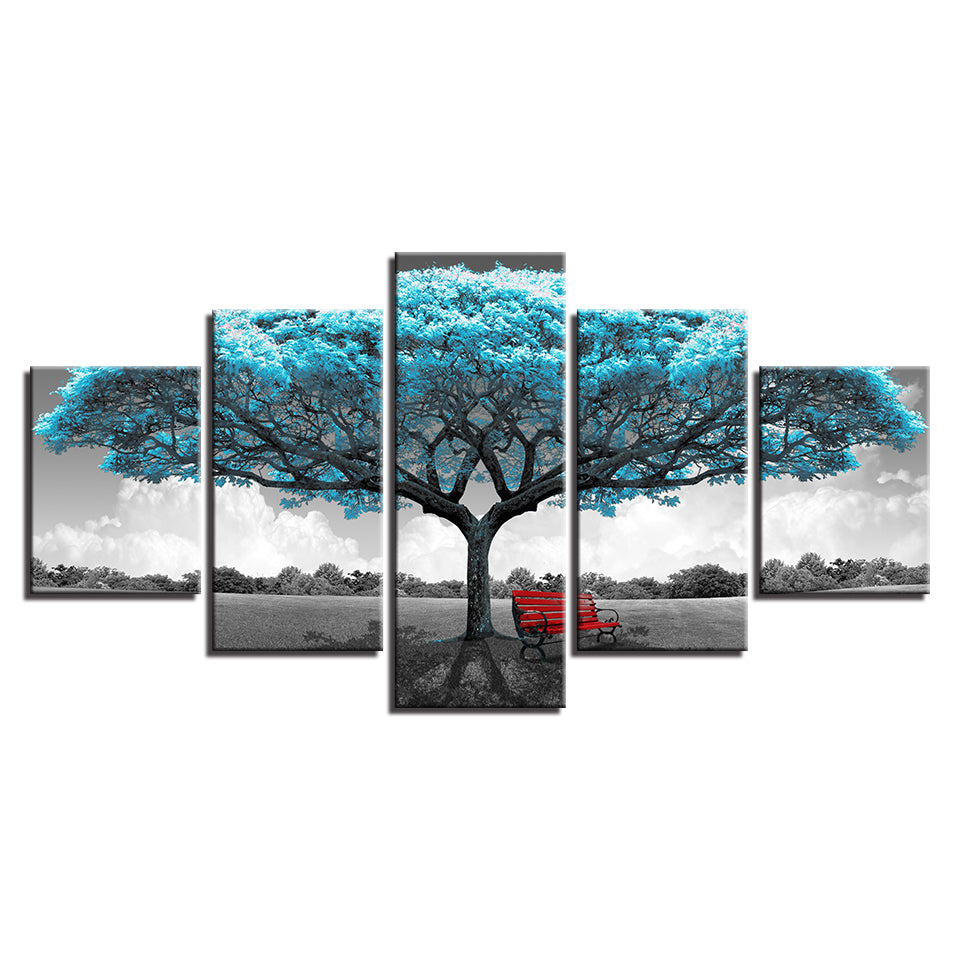 Blue Tree Painting HD