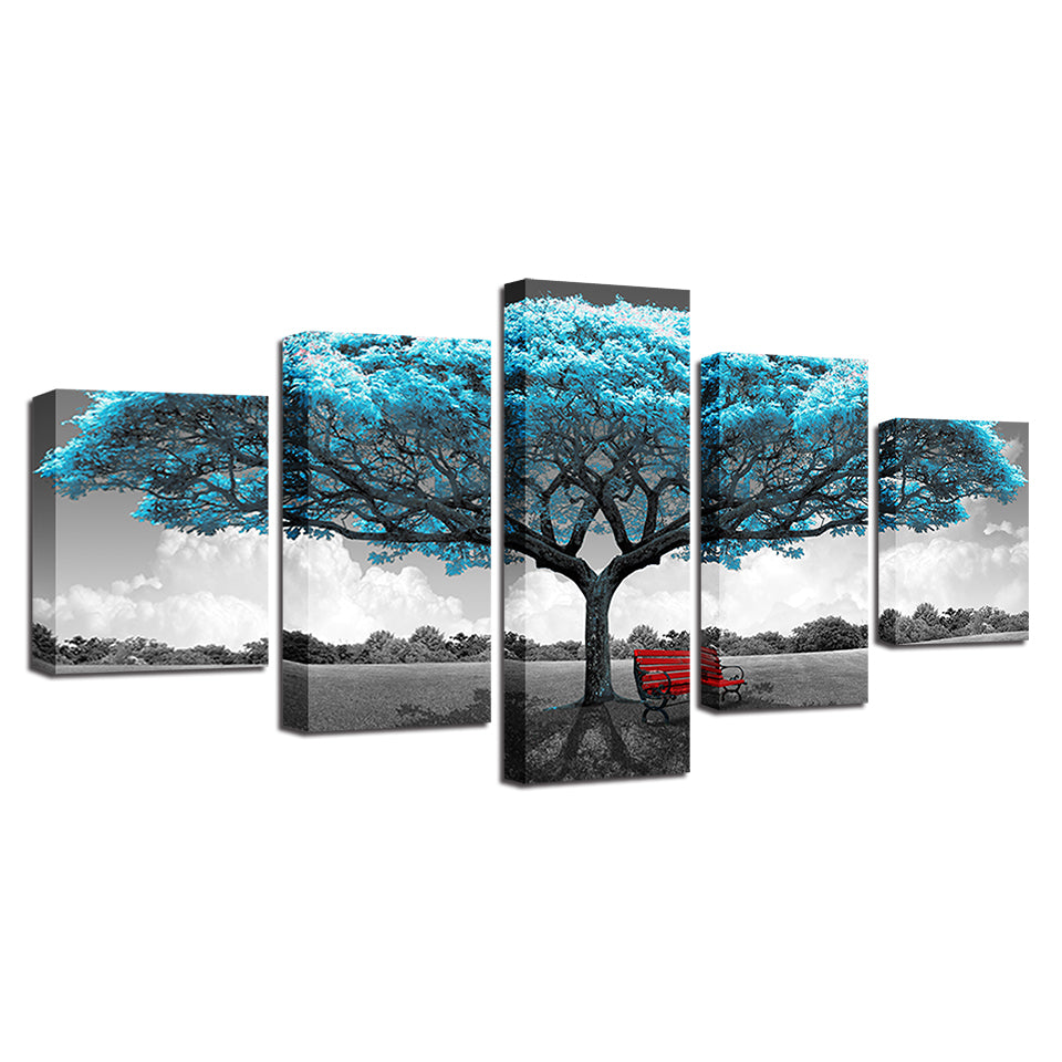 Blue Tree Painting HD