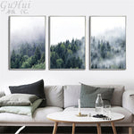 Forest Morning Fog Painting
