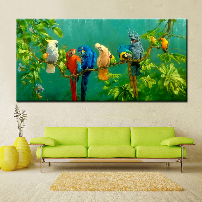 Parrots Print Poster